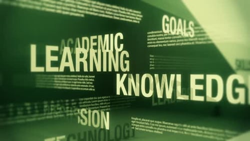 Education Related Terms Seamless Background Loop