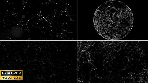 Abstract Digital Plexus Network Connections Background Animation
