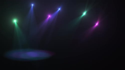 Dynamic Colorful Stage Spotlights Light Beams