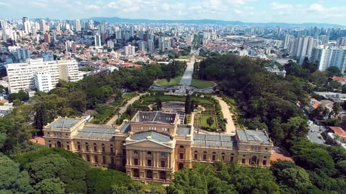 Cityscape of Sao Paulo Brazil. Stunning landscape of downtown district city.