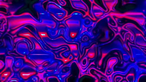 Abstract Neon Liquid Wavy Flowing Background Loop