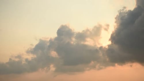 Majestic Clouds Illuminated by Setting Sun, Time Lapse
