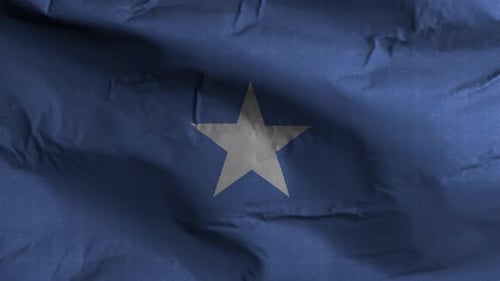 Authentic Somalia Flag Waving in the Wind