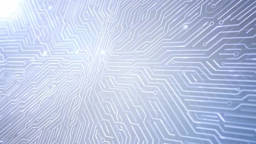 Futuristic Digital Circuit Board Technology Background Loop