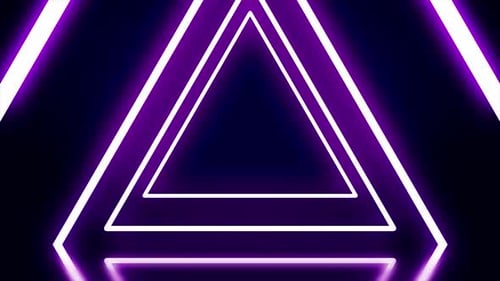 Animação triangular neon