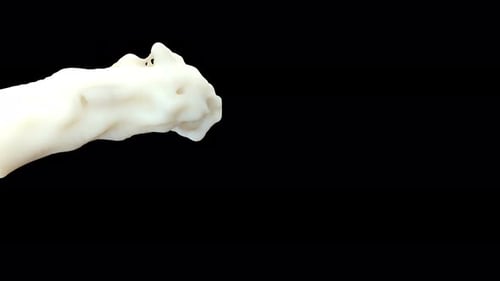 Milk Jet Splash Schwarz. Super Zeitlupe 1000 Fps realistisches 3D-Filmmaterial.