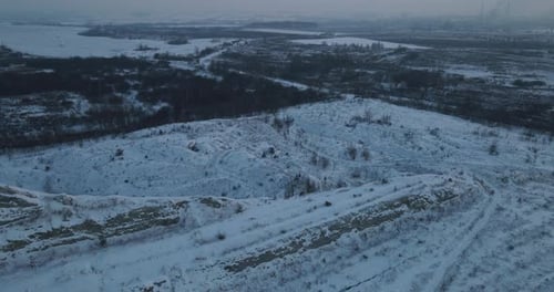 Snow-capped Mountains And Forests In Winter