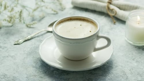 Hot Cup of Coffee Still Life Close Up