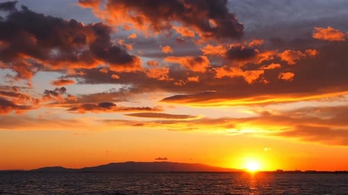 The Sea And The Sunset Time Lapse