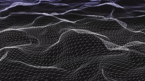 Futuristic network shape waving and moving