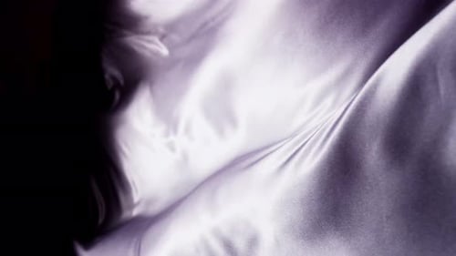 Light Purple Satin Fabric Flowing in Slow Motion