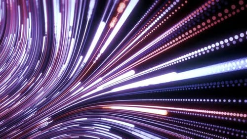 Dynamic Abstract Light Streaks and Particles Background Loop