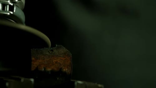 Sparks with angle grinder in ultra slow motion 1500fps - ANGLE GRINDER PHANTOM