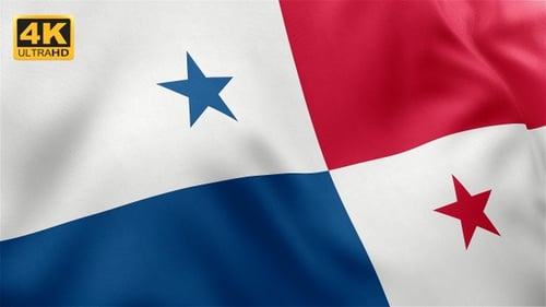 Panama Flag Waving Seamless Loop