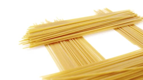 Dry Spaghetti Noodles in Close Up