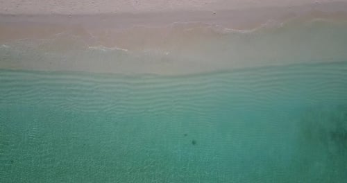 Tropical flying abstract view of a summer white paradise sand beach and aqua turquoise water background