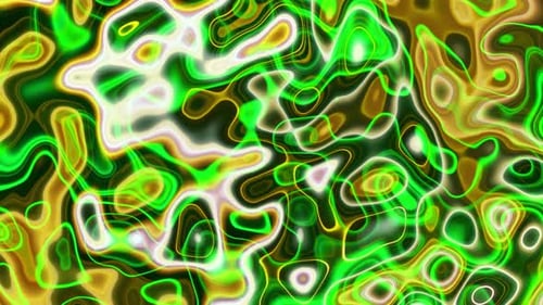 Hintergrundanimation für abstrakte flüssige bewegte Texturen. 4K grüne Orangen, glatte Welle
