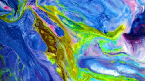 Close Up Of Abstract Colorful Fluid Paint Background Textured 48