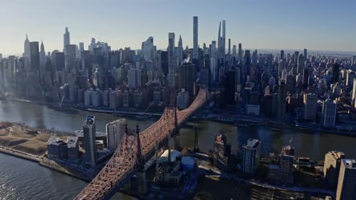 Queensboro Bridge Manhattan New York City During the Day in Winter