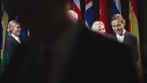 Business People Handshake at International Meeting