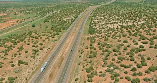 Texas on This Long Desert Highway with Deserted Empty in the Scenic Road
