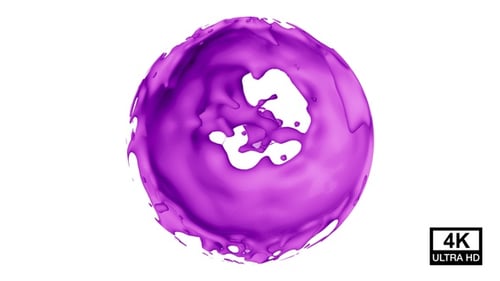 Abstract Fluid Purple Liquid Sphere Reveal Animation