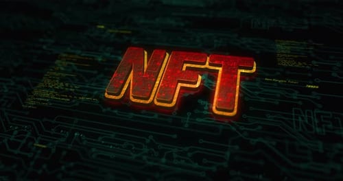 Digitales Konzept des nicht fungiblen Token-Symbols von