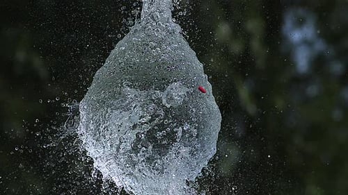 Water Balloon Explosion in Slow Motion Outdoors