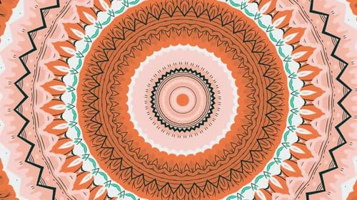 Seamless Loop of Animated Decorative Mandala Pattern