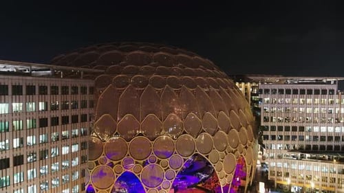 Aerial view of Dubai Expo 2020, United Arab Emirates.