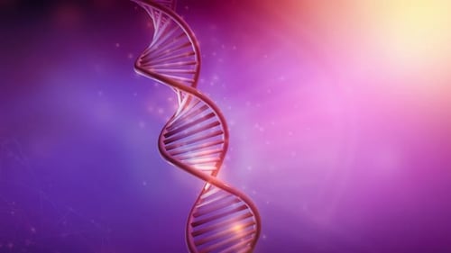 Colorful Animation Of DNA Rotation HD