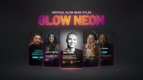 Vertical Neon Speaker Titles