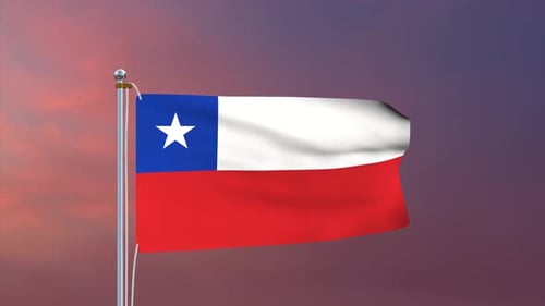 Chile-Flagge 4k