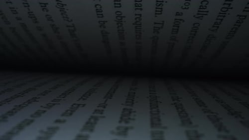 Open Book with Visible Text on Pages