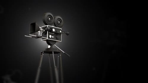 Movie Camera With A Background Loop
