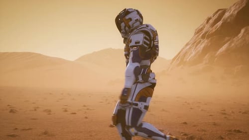 Gehen Sie auf dem Mars