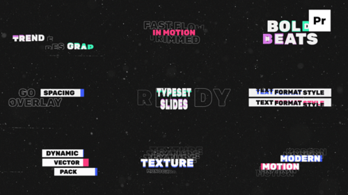 Dynamic Kinetic Typography Titles with Glitch Effects