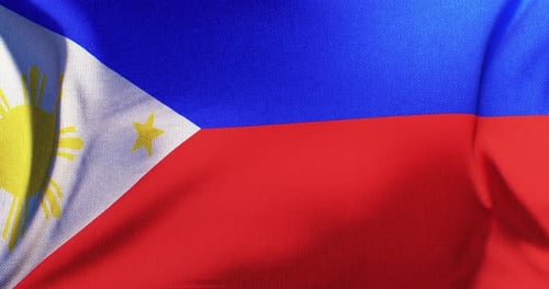 Dynamic Philippine Flag Waving with Fabric Texture