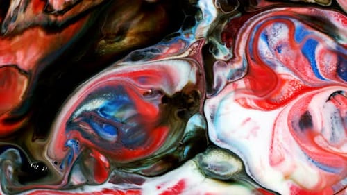 Abstract Colors Merge and Swirl Close Up