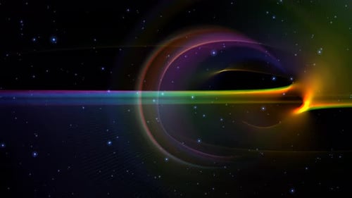 Rainbow Light Streak Disc Loop Background