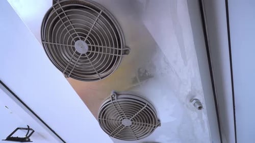 Industrial Fans Mounted on Ceiling