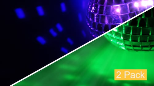 Disco Ball Reflecting Multicolored Party Lights