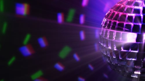 Colored Dark BG And Disco Ball