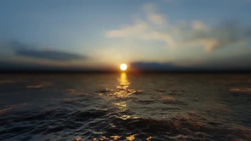 Journey To The Sun Before Sunset Over The Raging Ocean