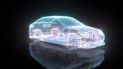 3d Car Scanning Hud Hologram Hd