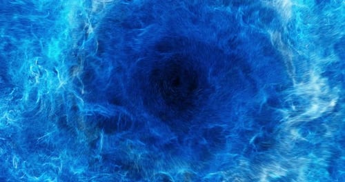 Abstract Blue Fluid Energy Vortex Loop Background