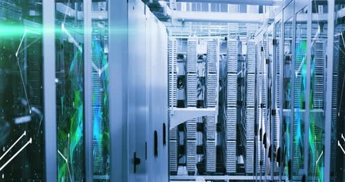 Network of connections over server room