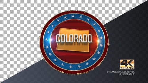 Colorado United States of America State Map with Flag 4K