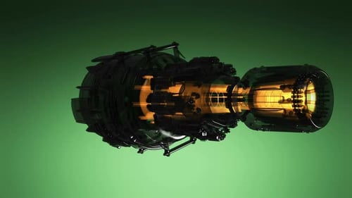 Loop Rotate Jet Engine Turbine