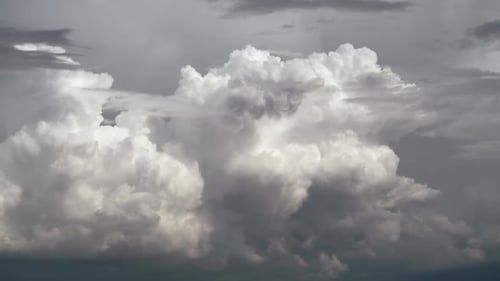 Clouds Time Lapse in a Gray Sky